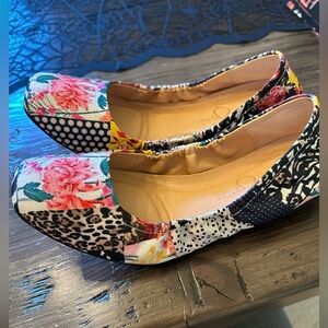 Jessica Simpson Multicolor Patchwork Flats
